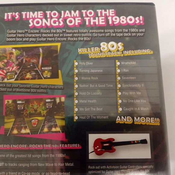 Ps2 Playstation 2 II Guitar Hero Controller Bundle 4 Games, Strap and Poster - Picture 13 of 15